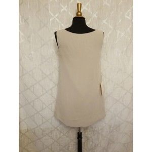 LT Lanting Top Tunic Womens Size 10 Taupe Formal Sleeveless Mother of Bride New